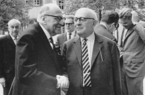 Max Horkheimer et Theodor W. Adorno (Heidelberg, 1964).