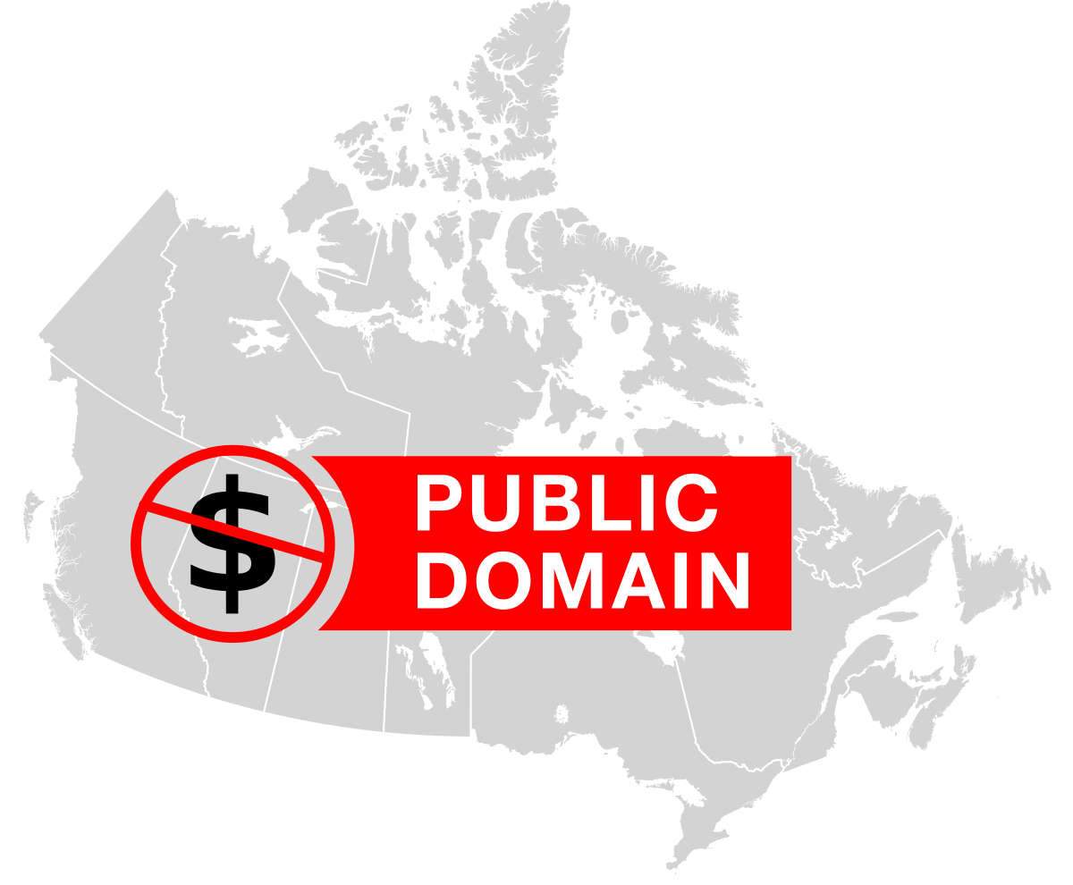 Carte du Canada avec logo du domaine public